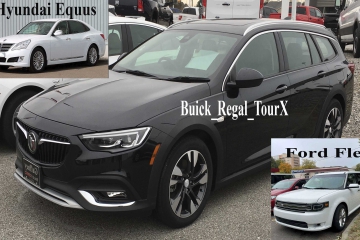 забытые автомобили Ford Flex Hyundai Equus Buick Regal TourX на парковке